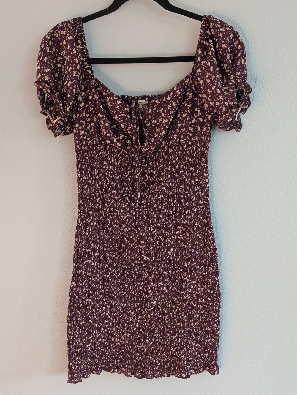 Blashe Women's Purple Floral Smocked Mini Dress